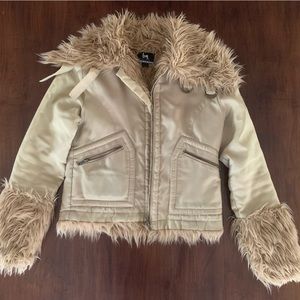 Vintage BN Blanc Noir Faux Fur Teddy Jacket - XS